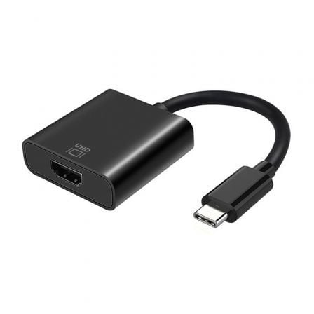 depau-AIS-ADP-A109-0344 Conversor HDMI 4K 60Hz Aisens A109-0344/ HDMI Hembra - USB Tipo-C Macho/ 15cm/ Negro - Imagen 1