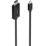 Cable Conversor Aisens A125-0889/ Mini DisplayPort Macho - HDMI 4K Macho/ 3m/ Negro