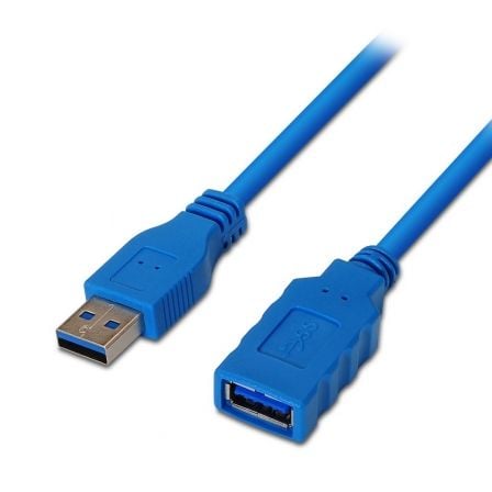 depau-AIS-CAB-A105-0045 Cable Alargador USB 3.0 Aisens A105-0045/ USB Macho - USB Hembra/ Hasta 9W/ 625Mbps/ 1m / Azul - Imagen 1