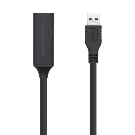 depau-AIS-CAB-A105-0408 Cable Alargador USB 3.0 con Amplificador Aisens A105-0408/ USB Macho - USB Hembra/ Hasta 9W/ 625Mbps/ 10m/ Negro - Imagen 1