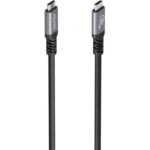 Cable USB 3.2 Tipo-C Aisens A107-0990/ USB Tipo-C Macho - USB Tipo-C Macho/ Hasta 100W/ 10Gbps/ 5m/ Negro