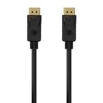 Cable DisplayPort 1.2 4K Aisens A124-0548/ DisplayPort Macho - DisplayPort Macho/ Hasta 5W/ 2300Mbps/ 50cm/ Negro