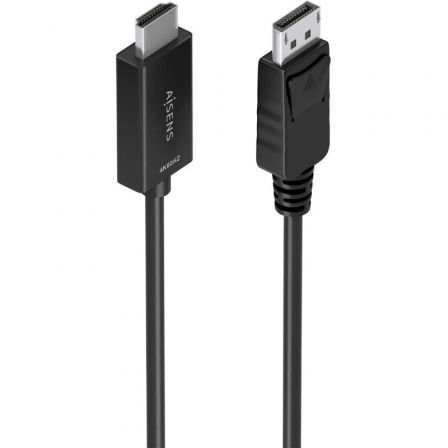 depau-AIS-CAB-A125-0892 Cable Conversor Aisens A125-0892/ DisplayPort Macho - HDMI 4K Macho/ 1m/ Negro - Imagen 1