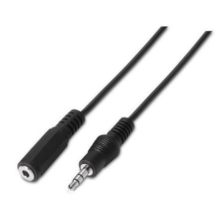 depau-AIS-CAB-A128-0145 Cable Estéreo Aisens A128-0145/ Jack 3.5 Macho - Jack 3.5 Hembra/ Hasta 0.1W/ 1.5m/ Negro - Imagen 1