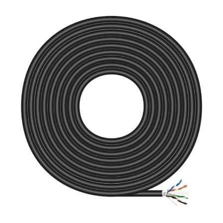 depau-AIS-CAB-A135-0673 Bobina de Cable RJ45 para Exteriores FTP AWG24 Aisens A135-0673 Cat.6/ 100m/ Impermeable/ Negro - Imagen 1