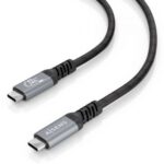 Cable USB 4.0 Tipo-C Aisens A156-0996/ USB Tipo-C Macho - USB Tipo-C Macho/ Hasta 240W/ 40Gbps/ 2m/ Negro