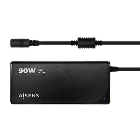 depau-AIS-CAR-ASLC-90WAUTO-BK Cargador de Portátil Aisens ASLC-90WAUTO-BK/ 1xUSB/ 90W/ Automático/ 12 Conectores/ Voltaje 15-20V - Imagen 1