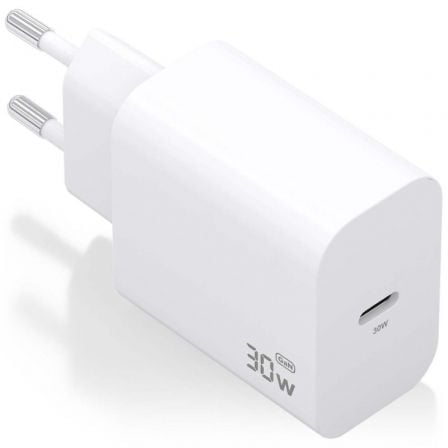 depau-AIS-CARGA-A110-0940 Cargador de Pared GaN Aisens A110-0940/ 1xUSB Tipo-C/ 30W/ Blanco - Imagen 1