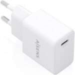 Cargador de Pared GaN Aisens A110-1023/ 1xUSB Tipo-C/ 20W/ Blanco