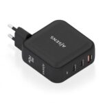 Cargador de Pared GaN Aisens ASCH-140W3P031-BK/ 2xUSB Tipo-C/ 1xUSB/ 140W
