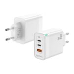 Cargador de Pared GaN Aisens ASCH-65W3P007-W/ 2xUSB Tipo-C/ 1x USB/ 65W
