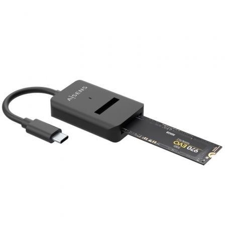 depau-AIS-DOCK-M2-ASUC-M2D011-BK Dock USB Tipo-C para SSD M2 SATA/NVMe Aisens ASUC-M2D011-BK/ Negro - Imagen 1