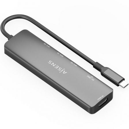 depau-AIS-HUB-ASUC-6P024-GR Docking USB Tipo-C Aisens ASUC-6P024-GR/ 1xHDMI 4K/ 3xUSB/ 1xLector Tarjetas/ Gris - Imagen 1