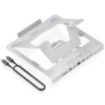 Soporte de Sobremesa - Docking USB Tipo-C Aisens ASUC-7P045-GR/ 1xUSB/ 1xUSB Tipo-C/ 1xHDMI/ 1xRJ45/ 1xLector de Tarjetas/ 1xUSB Tipo-C PD/ Gris