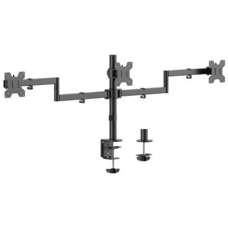 depau-AIS-SOP-DT27TSR-281 Soporte de Mesa para 3 Monitores Aisens DT27TSR-281/ Giratorio/ Inclinable/ hasta 10kg - Imagen 1