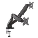 Soporte de Mesa con Contrapeso para 2 Monitores Aisens DT27TSR-045/ Giratorio/ Inclinable/ hasta 9kg