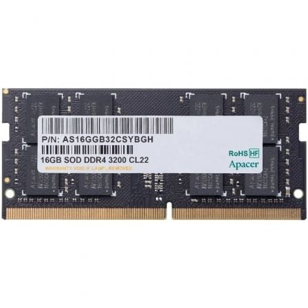 depau-APA-16GB-AS16GGB32CSYBGH Memoria RAM Apacer AS16GGB32CSYBGH 16GB/ DDR4/ 3200MHz/ 1.2V/ CL22/ SODIMM - Imagen 1