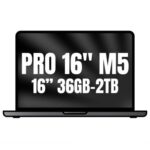 Apple Macbook Pro 16"/ M5 Max 18-Core CPU/ 36GB/ 2TB SSD/ 32-Core GPU/ Negro Espacial