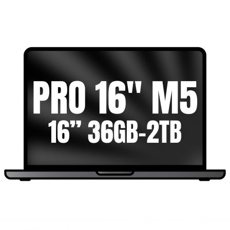 depau-APL-BOOK-PRO-MGED4YA Apple Macbook Pro 16"/ M5 Max 18-Core CPU/ 36GB/ 2TB SSD/ 32-Core GPU/ Negro Espacial - Imagen 1