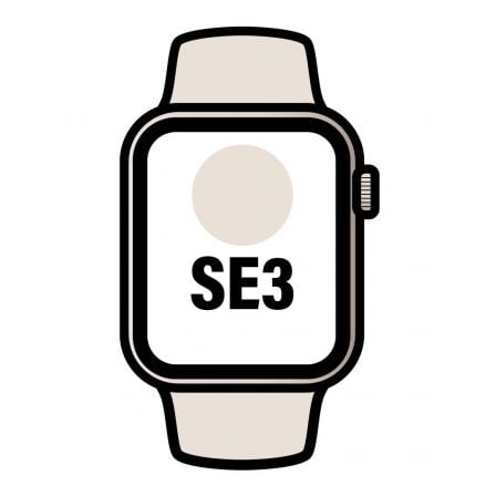 depau-APL-WATCH-MEP74QLA Apple Watch SE3/ GPS/ Cellular/ 40mm/ Caja de Aluminio Blanco Estrella/ Correa Deportiva Blanco Estrella M/L - Imagen 1