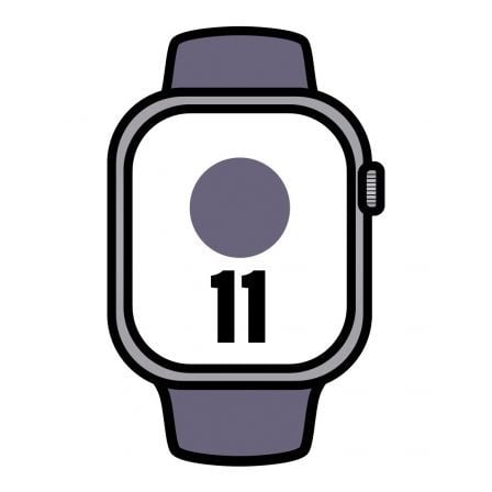 depau-APL-WATCH-MEU74QLA Apple Watch Series 11/ GPS/ 42mm/ Plata/ Correa Deportiva Niebla Lila (M/L) - Imagen 1