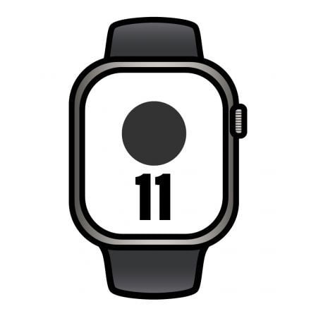 depau-APL-WATCH-MF8N4QLA Apple Watch Series 11/ GPS/ Cellular/ 42mm/ Titanio Natural/ Correa Deportiva Negra (M/L) - Imagen 1
