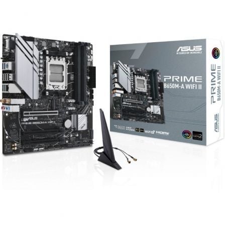 depau-ASU-PB-PRIME-B650M-A-WIFI-II Placa Base Asus Prime B650M-A WIFI II Socket AM5/ DDR5/ PCIe 5.0/ Micro ATX - Imagen 1