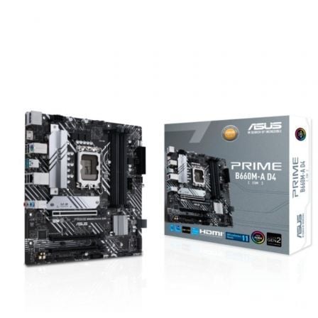 depau-ASU-PB-PRIME-B660M-A-D4-CSM Placa Base Asus Prime B660M-A D4-CSM/ Socket 1700/ DDR4/ PCIe 4.0/ Micro ATX - Imagen 1