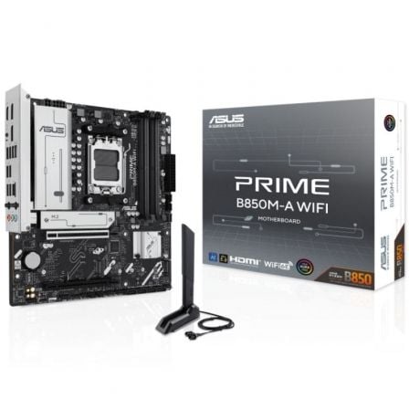 depau-ASU-PB-PRIME-B850M-A-WIFI Placa Base Asus Prime B850M-A WIFI Socket AM5/ DDR5/ PCIe 5.0/ Micro ATX - Imagen 1