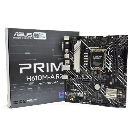 depau-ASU-PB-PRIME-H610M-A-R2 Placa Base Asus Prime H610M-A R2.0/ Socket 1700/ DDR5/ PCIe 4.0/ Micro ATX - Imagen 1