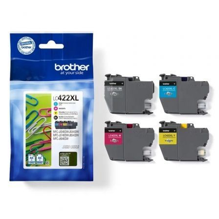 depau-BRO-C-LC422XL Cartucho de Tinta Original Brother LC-422XL Alta Capacidad Multipack/ Cian/ Magenta/ Amarillo/ Negro - Imagen 1
