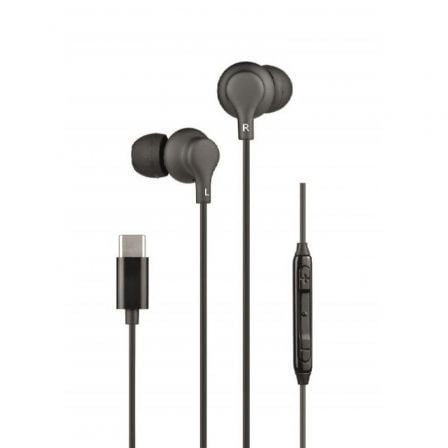 depau-DAE-AUR-DW2015 Auriculares Intrauditivos Daewoo DW2015/ con Micrófono/ USB Tipo-C/ Negros - Imagen 1