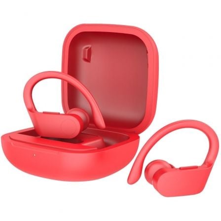 depau-DAE-AUR-DW2025 Auriculares Deportivos Bluetooth Daewoo DW2025 con estuche de carga/ Autonomía 5h/ Rojos - Imagen 1