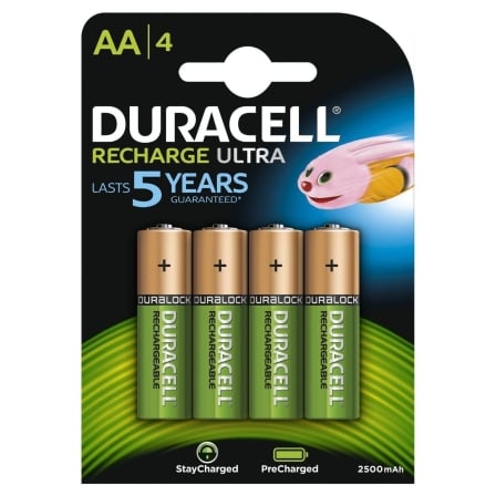 depau-DRC-PILA-HR06-P Pack de 4 Pilas AA Duracell HR06-P/ 1.2V/ Recargables - Imagen 1