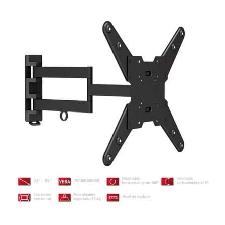 depau-FONE-STV-683N Soporte de Pared Orientable/ Inclinable Fonestar STV-683N para TV de 23-55"/ hasta 35kg - Imagen 1