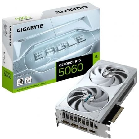 depau-GIG-GF-RTX5060-EAG-OCIC-8G Tarjeta Gráfica Gigabyte GeForce RTX 5060 Eagle OC ICE/ 8GB GDDR7 - Imagen 1