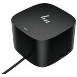 Docking USB Tipo-C HP G4/ 2xUSB/ 2xUSB Tipo-C/ 1xAC/ 1xHDMI/ 1xRJ45/ 2xDisplayPort/ 1xThunderbolt/ 2xUSB PD/ 1xUSB Tipo-C PD/ 2xTarjetas NIC/ Negro