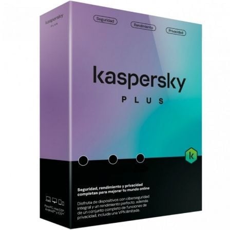 depau-KAS-ANTIVI-PLUS-3L-1Y Antivirus Kaspersky Plus/ 3 Dispositivos/ 1 Año - Imagen 1