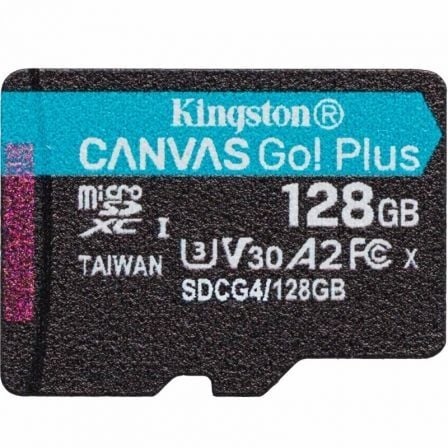 depau-KIN-MICROSD-SDCG4-128GBSP Tarjeta de Memoria Kingston CANVAS Select Plus 128GB microSD XC/ Clase 10/ 200MBs - Imagen 1