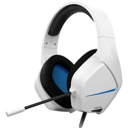depau-KROM-AUR-KOPA-MOVE-WH Auriculares Gaming con Micrófono Krom Kopa Move/ Jack 3.5/ Blancos - Imagen 1