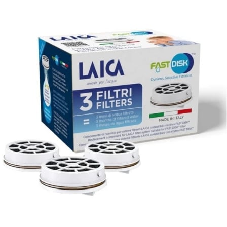 depau-LAI-PAE-FILTRO-FAST-DISK-3A Filtro de Carbón FAST DISK Laica FD03A/ Pack de 3 Unidades/ Compatibilidad Flown go - Imagen 1