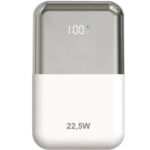 Powerbank 10000mAh Leotec LEPOW22W10WS/ 22.5W/ Blanco y Plata/ Incluye Cable USB Tipo-C