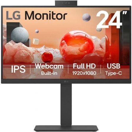 depau-LG-M-24BA850-B Monitor Profesional LG 24BA850-B 23.8"/ Full HD/ Webcam/ Multimedia/ Negro - Imagen 1
