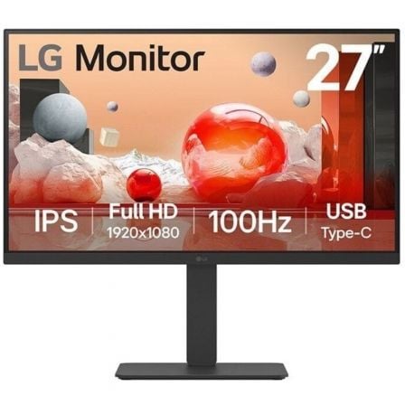depau-LG-M-27BA750-B Monitor Profesional LG 27BA750-B 27"/ Full HD/ Multimedia/ Regulable en altura/ Negro - Imagen 1