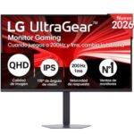 Monitor Gaming LG UltraGear 32G620B-B 31.5"/ QHD/ 1ms/ 200Hz/ IPS/ Regulable en altura/ Negro