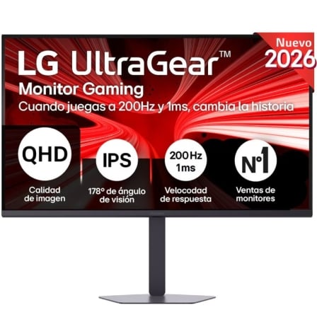 depau-LG-M-32G620B-B Monitor Gaming LG UltraGear 32G620B-B 31.5"/ QHD/ 1ms/ 200Hz/ IPS/ Regulable en altura/ Negro - Imagen 1