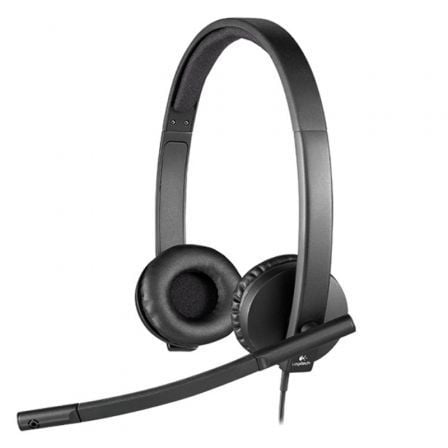 depau-LOG-AUR-H570E Auriculares Logitech H570E/ con Micrófono/ USB/ Negros - Imagen 1
