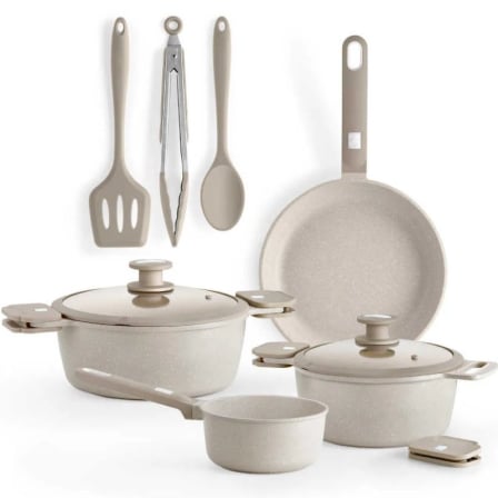 depau-MON-BATERIA-M689902 Pack Batería de Cocina Monix Denmark/ Cazo Ø16cm/ Sarten Ø24cm/ Cacerolas Ø20 - 24cm/ Aluminio Fundido/ Apta para Inducción - Imagen 1