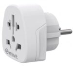 Enchufe Universal Muvit For Change MCADP0007/ 1 Toma de Corriente/ Blanco