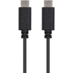 Cable USB 2.0 Tipo-C Nanocable 10.01.2301/ USB Tipo-C Macho - USB Tipo-C Macho/ 480Mbps/ 1m/ Negro